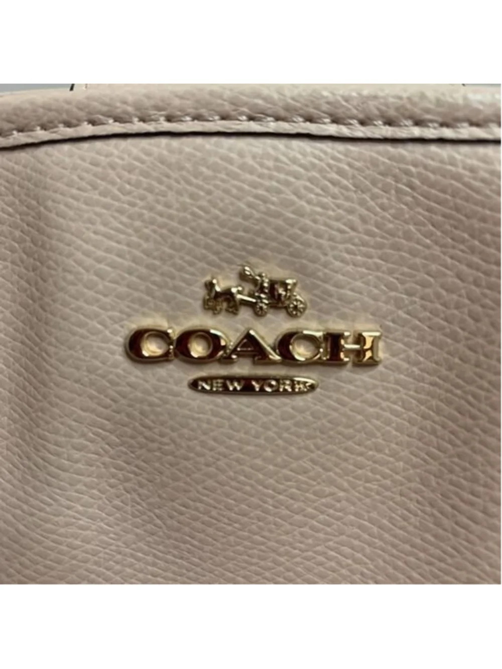 Coach Leather Margot Carryall Crossbody Satchel for Women Peach Preowned